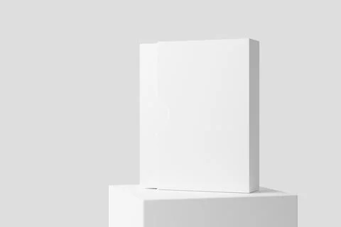 Software Box Wth Slip Case White Blank 3D Rendering Mockup Stock Illustration
