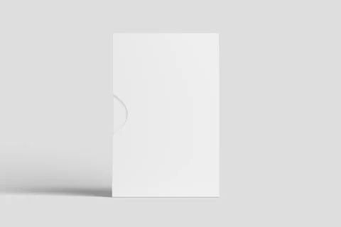 Software Box Wth Slip Case White Blank 3D Rendering Mockup Stock Illustration