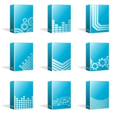 Software Boxes, Ebook Cover Designs Illustrazione stock