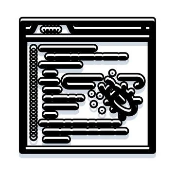 Software bug finding error in coding Stock Illustration