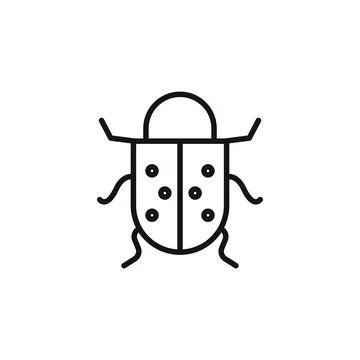 Software Bug Icon for Coding, Debugging, and IT Services Stock Illustration