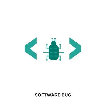 Software bug icon isolated on white background for your web, mobile and app d 库存插图