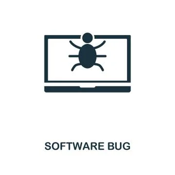 Software Bug icon. Monochrome style design from internet security icon 스톡 일러스트