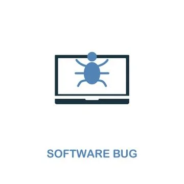 Software Bug icon in two colors. Premium design from internet security icons Stock Illustration