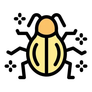 Software bug infecting system with malicious code representing cyber threat Stock Illustration