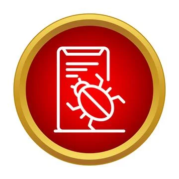 Software bug on smartphone application data document icon イラスト素材