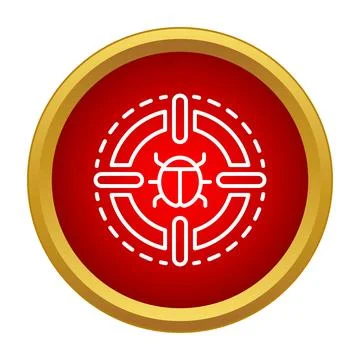 Software bug target icon scanning for cyber security 스톡 일러스트