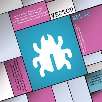 Software Bug, Virus, Disinfection, beetle  icon sign. Modern flat style for y Stock-Illustration