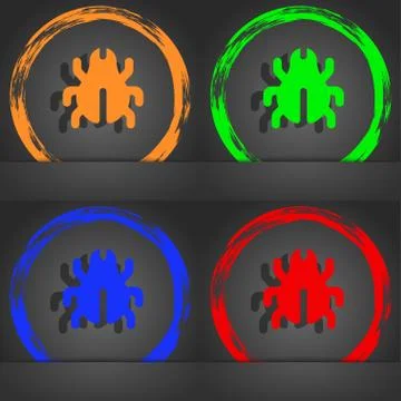 Software Bug, Virus, Disinfection, beetle icon symbol. Fashionable modern style. Stock-Illustration