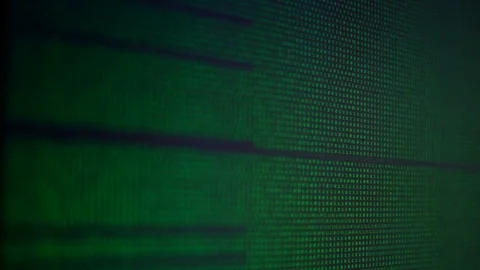 The software code of the Data Stream on the Computer Screen with the Matrix Effe 스톡 동영상 75613889