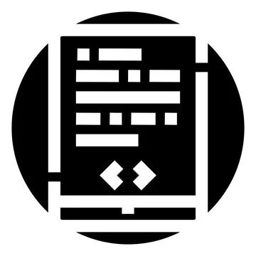 Software code development on document icon concept Stockillustratie