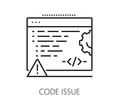 Software code issue program code line icon Stock Illustration