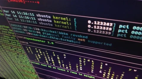 Software code program animation moving on the monitor. Vidéo 220274298