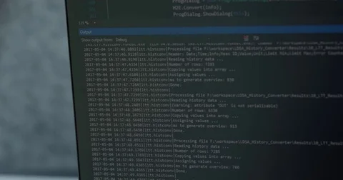 Software code on screen Stock Footage 76054948