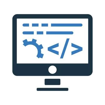 Software, coding, development icon. Simple editable vector design isolated .. Stock Illustration
