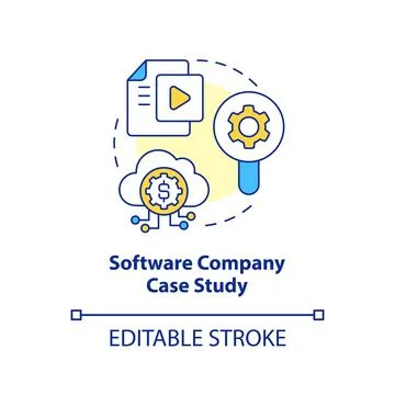 Software company case study concept icon 스톡 일러스트