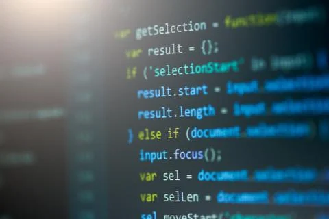 Software computer programming code 库存照片