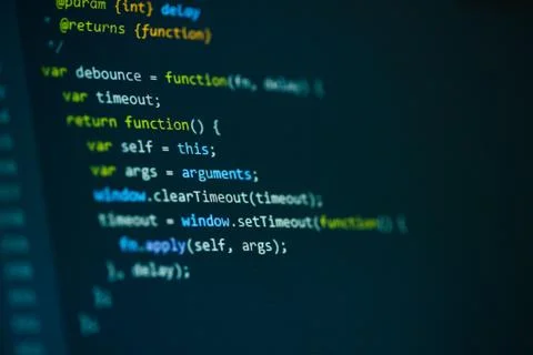 Software computer programming code Stock Photos