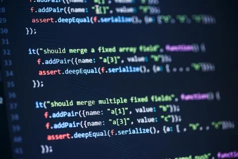 Software computer programming code Stock Photos