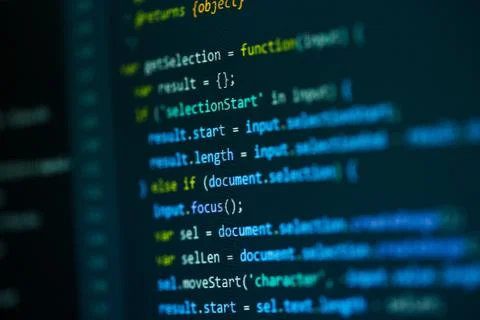 Software computer programming code Stock Photos