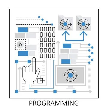 Software computer programming Stock Illustration