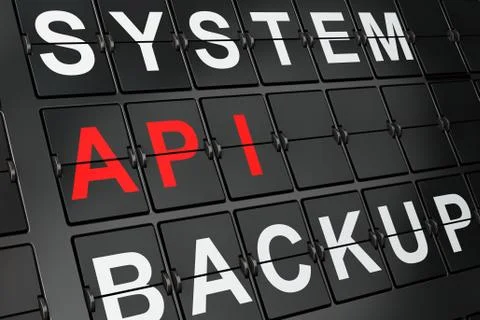 Software concept: Api on airport board background Stock-Illustration