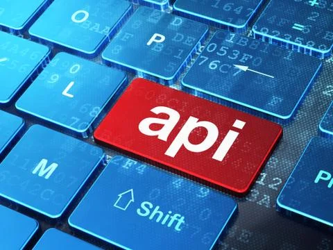 Software concept: Api on computer keyboard background イラスト素材