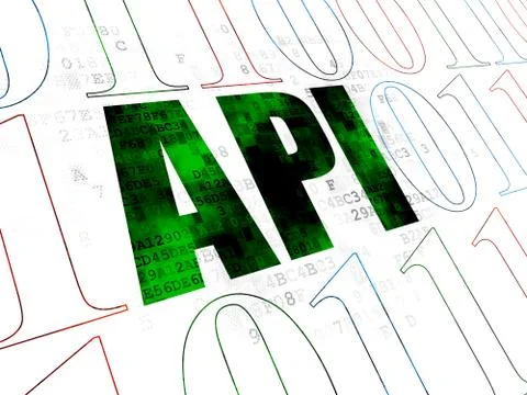 Software concept: Api on Digital background 스톡 일러스트