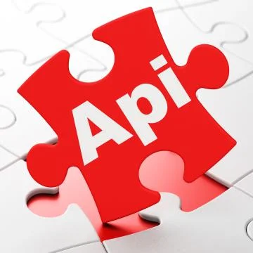 Software concept: Api on puzzle background イラスト素材