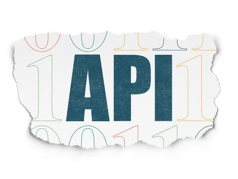 Software concept: Api on Torn Paper background Stock-Illustration