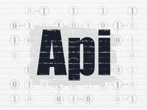 Software concept: Api on wall background Stock-Illustration