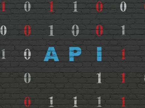 Software concept: Api on wall background Stock Illustration