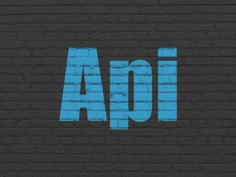 Software concept: Api on wall background Stock Illustration
