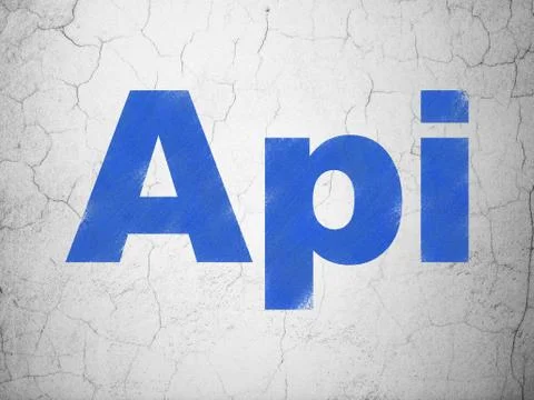 Software concept: Api on wall background Stock Illustration
