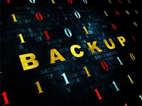 Software concept: Backup on Digital background 스톡 일러스트