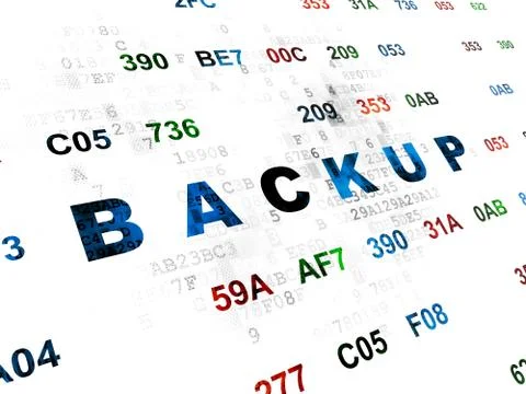 Software concept: Backup on Digital background Illustrazione stock