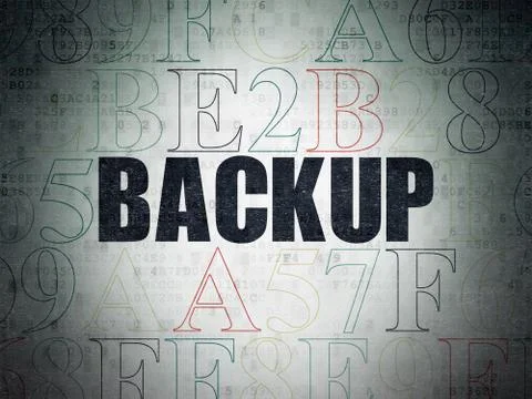 Software concept: Backup on Digital Data Paper background Stockillustratie