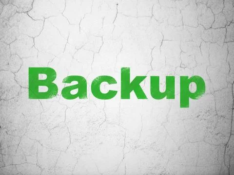 Software concept: Backup on wall background 스톡 일러스트