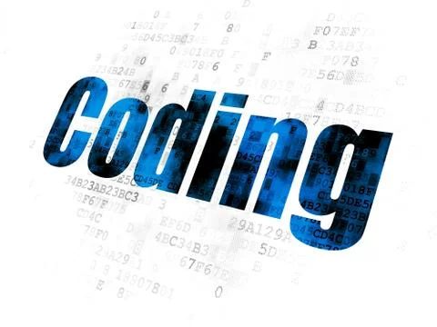Software concept: Coding on Digital background Stock Illustration