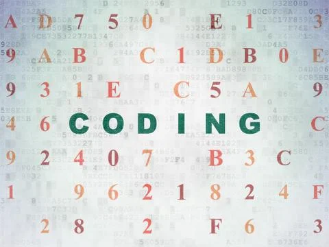 Software concept: Coding on Digital Paper background Stock Illustration