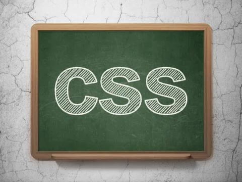 Software concept: Css on chalkboard background Stock Illustration