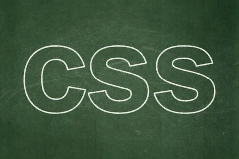 Software concept: Css on chalkboard background 스톡 일러스트