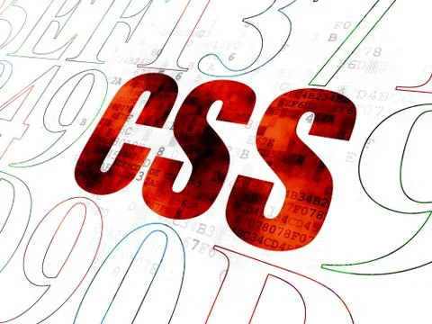Software concept: Css on Digital background Stockillustratie