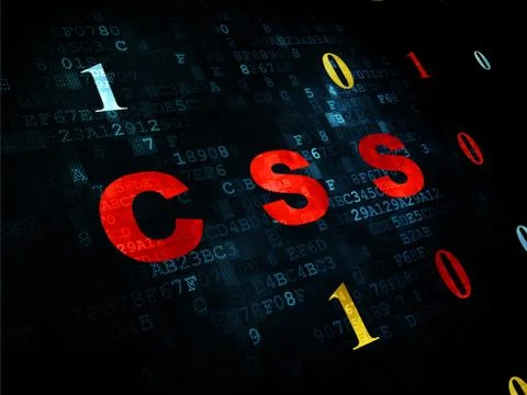 Software concept: Css on Digital background 스톡 일러스트