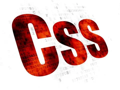 Software concept: Css on Digital background 스톡 일러스트