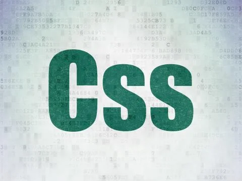 Software concept: Css on Digital Data Paper background 库存插图