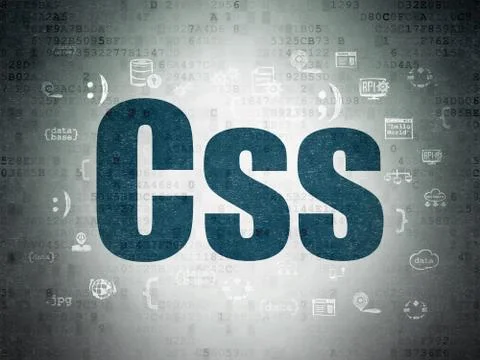Software concept: Css on Digital Paper background Illustrazione stock