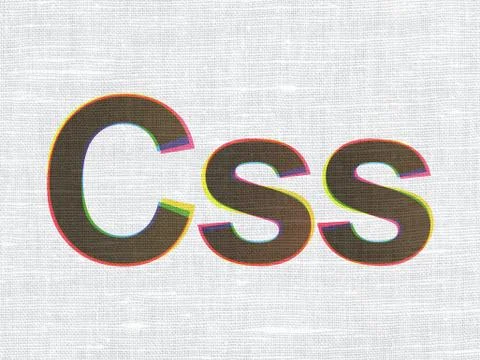 Software concept: Css on fabric texture background イラスト素材