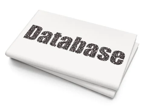 Software concept: Database on Blank Newspaper background Stockillustratie