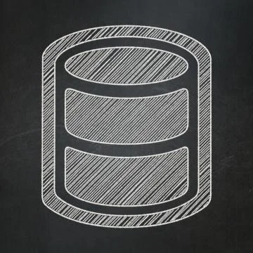 Software concept: Database on chalkboard background Stock-Illustration